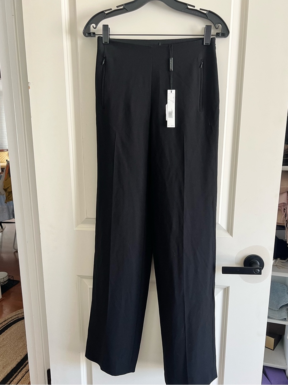 Elie Tahari Odette Wide Leg Pants Black Size 2 NWT